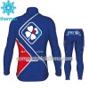 Completo Maglia Ciclismo + Calzamaglia 2017 FDJ Bambino N002 Winter Invernale